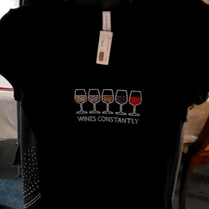 Soft T-shirt with Rhinestones